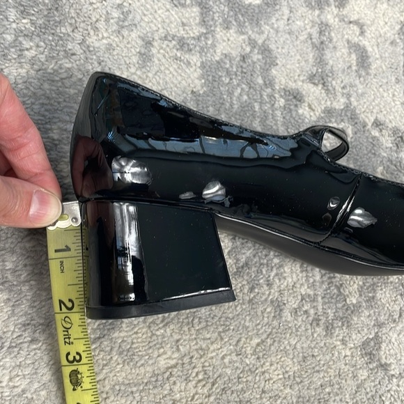 Steve Madden Hawke Patent Slip On Mary Jane Shoes Black Preppy Goth Sz 8 - Picture 12 of 14